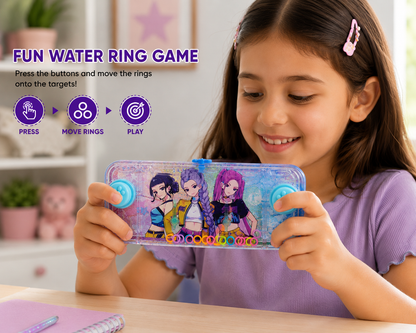 K POP Demon Hunters Water Ring Game Toy for Kids – Interactive Handheld Water Ring Toss Game, Colorful Floating Rings, Random 1 PC