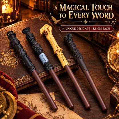Harry Potter Wand Pen Set of 4 | Magical Theme Pens for Kids & Fans