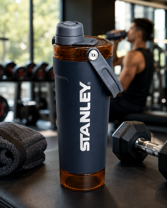 Stanley Water Bottle with Flip Lid, Removable Strainer & Foldable Carry Handle 600ml – Random Colour( Cod Not Available)