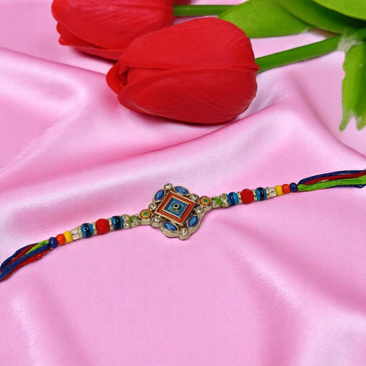 Premium Evil Eye Rakhi – Stylish Protection Thread for Brother with Gift Pack