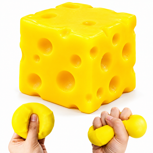 Yellow Cheese Squishy Toy – Soft Slow Rising Sensory Squeeze Toy