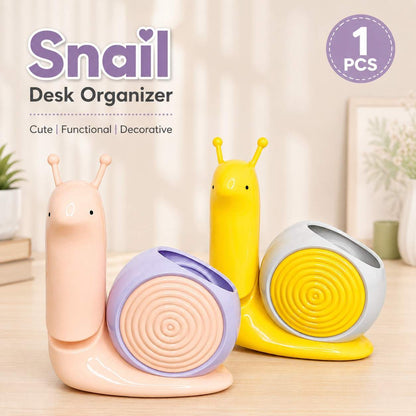 Snail LED Desk Lamp with Pen Holder | USB Rechargeable Foldable Study Lamp | 2 Light Modes | Cute Table Lamp for Boys & Girls(RANDOM 1PC)