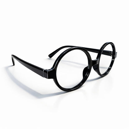 Classic Round Black Eyeglasses for Men & Women | Lightweight Stylish Frame | Unisex Fashion Glasses