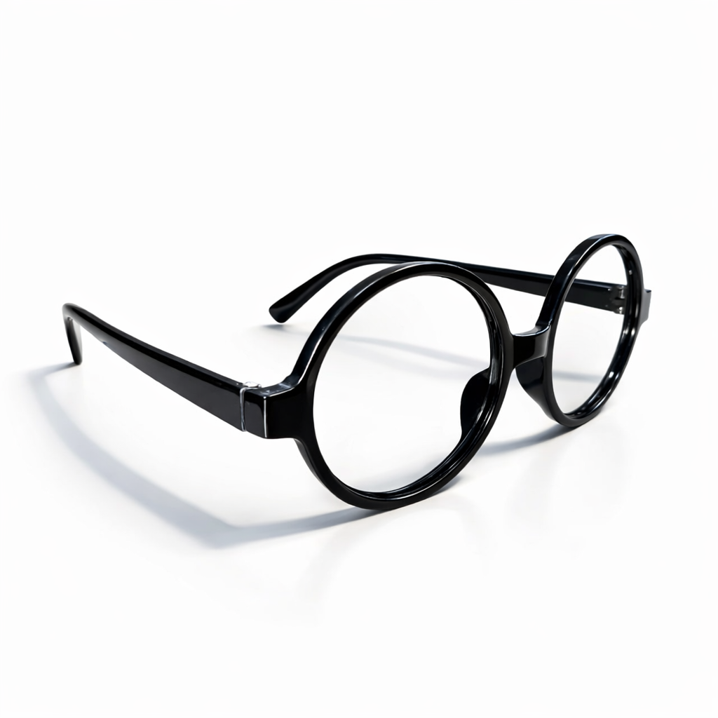 Classic Round Black Eyeglasses for Men & Women | Lightweight Stylish Frame | Unisex Fashion Glasses