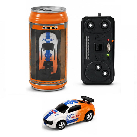 Mini Remote Control Car with Can-Shaped Storage Box | Rechargeable RC Racing Car with Built-in Charging Cable | Portable Toy Gift for Kids( NO COD AVAILABLE)