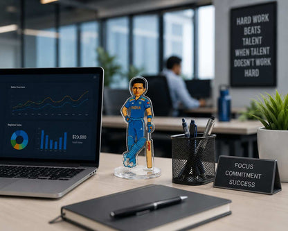 Yashasvi Jaiswal Acrylic Standee 15cm | Team India Cricket Player Collectible | Premium Acrylic Desk Decor Gift