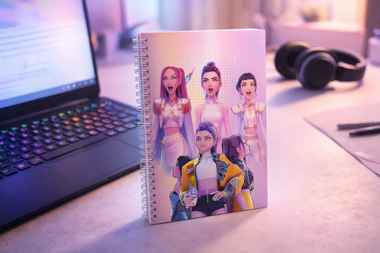 K Pop Demon Hunters Spiral Notebook B5 (25.5 x 17.5 cm) – Cute Aesthetic Demon Hunters Diary for Girls & Students