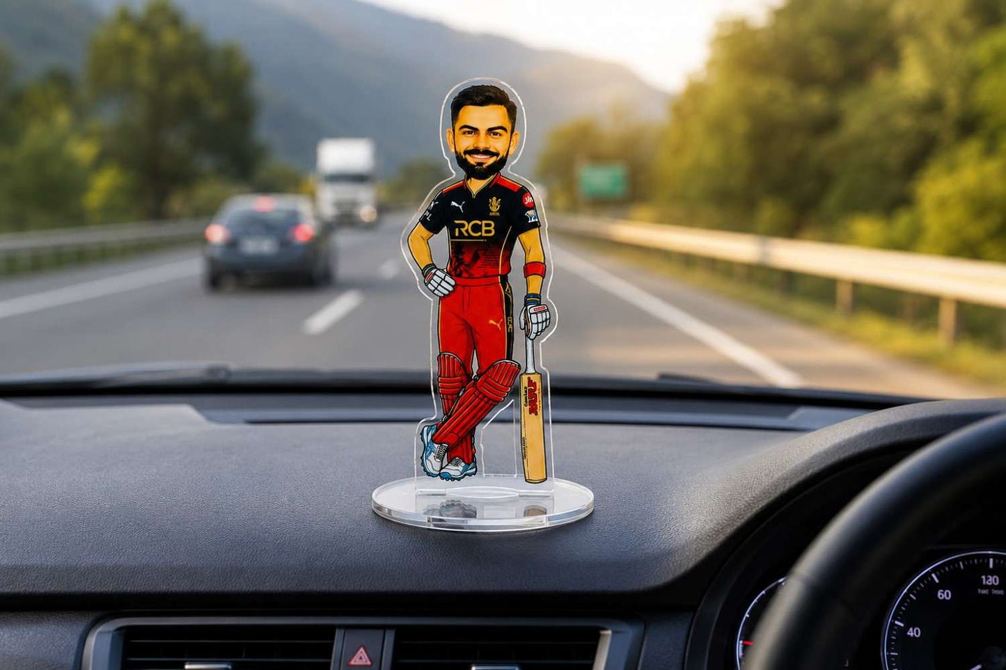 Virat Kohli RCB Acrylic Standee 15cm | Royal Challengers Bengaluru Cricket Fan Collectible Desk Decor