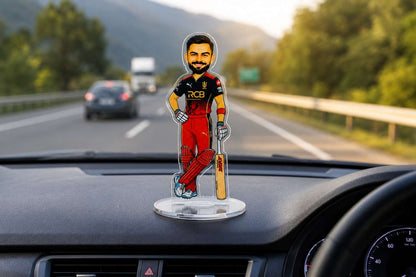 Virat Kohli RCB Acrylic Standee 15cm | Royal Challengers Bengaluru Cricket Fan Collectible Desk Decor