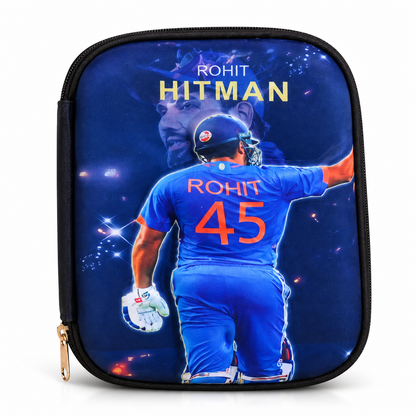 Rohit Sharma Cricket Theme Pencil Pouch & Pencil Case | Cricket Stationery Organizer for Kids | Sports Pencil Case for School