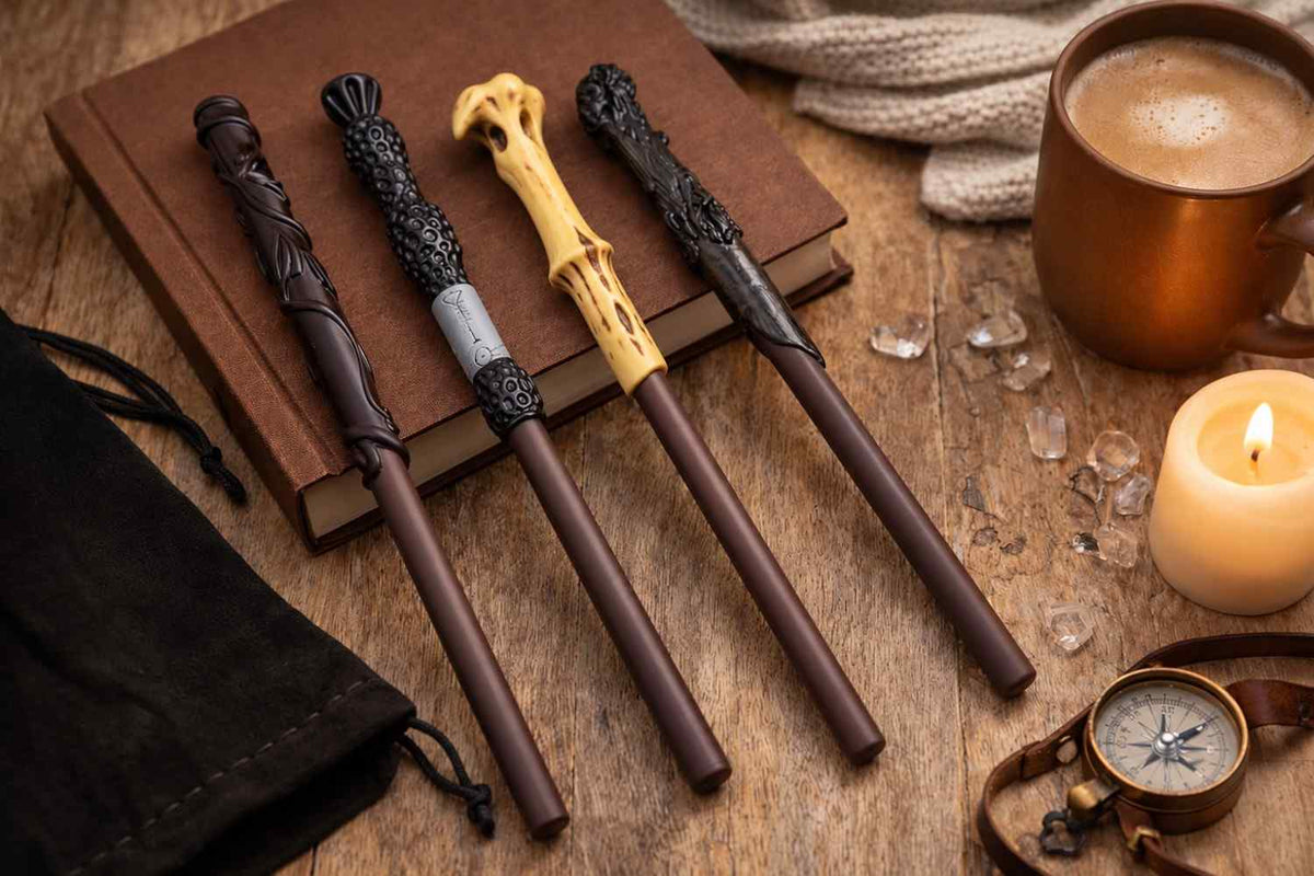 Harry Potter Wand Pen Set of 4 | Magical Theme Pens for Kids & Fans