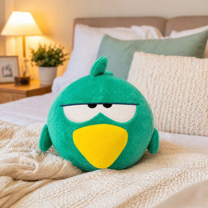 Grumpy Chirpy™ Green Bird Plush Toy – Ultra Soft Cute Stuffed Animal for Kids, Gift Toy, Home Decor (1 Pc)