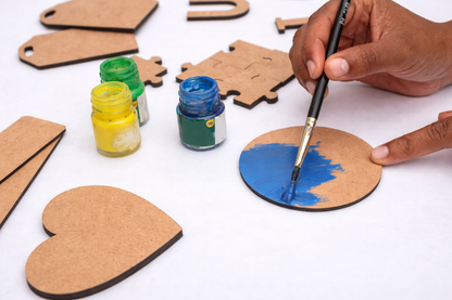 MDF Wood Sheet Craft - Plain Multi for Painting Wooden Sheet Craft - Set of 20-for Decoupage MDF Plains, Resin Art Work & Decoration