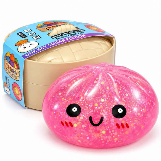 Jumbo Momos Shaped Squishy Toy 15.5cm | Cute Glitter Stress Relief Squishy | Soft Squeeze Fidget Toy for Kids Teens & Adults(COD IS NOT AVAILABLE)