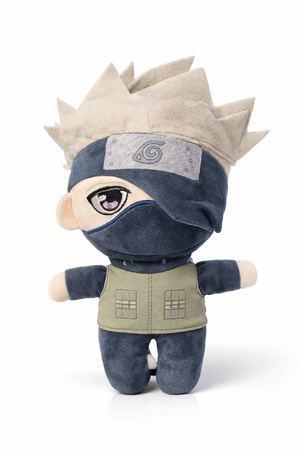 Naruto Kakashi Hatake Plush Toy 25cm | Anime Soft Toy | Naruto Inspired Stuffed Doll | Soft Velvet Fabric | Kids & Anime Fans Gift