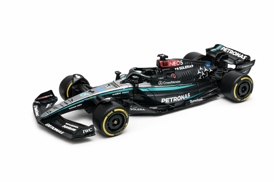 Mercedes AMG Petronas F1 W15 Diecast Model Car No. 63 1:43 Scale – Bburago Formula 1 Racing Car Toy for Kids & Collectors