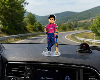 Vaibhav Suryavanshi Rajasthan Royals Acrylic Cricket Standee 15cm | Premium RR Fan Collectible Desk Decor Gift