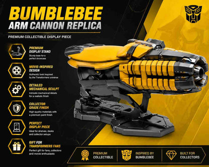 Transformers Bumblebee Arm Cannon Replica Collectible Display Model with Stand | Premium Sci-Fi Collector Edition (COD NOT AVAILABLE)