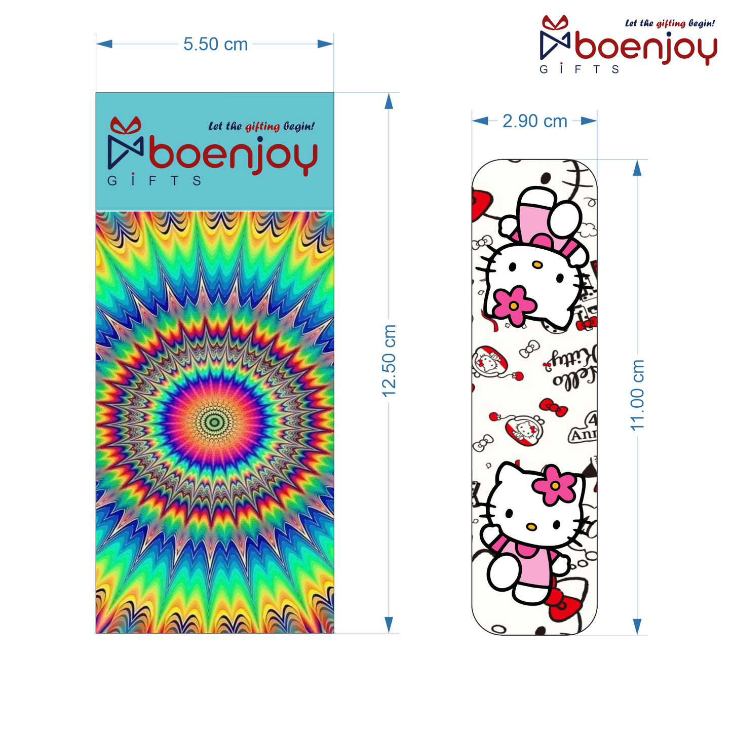 Hello Kitty Bookmark Set of 10-8 Magnetic Bookmarks + 2 Paper Bookmarks for Book Lovers, (11 x 2.9 cm)