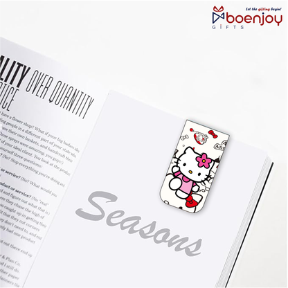 Hello Kitty Bookmark Set of 10-8 Magnetic Bookmarks + 2 Paper Bookmarks for Book Lovers, (11 x 2.9 cm)