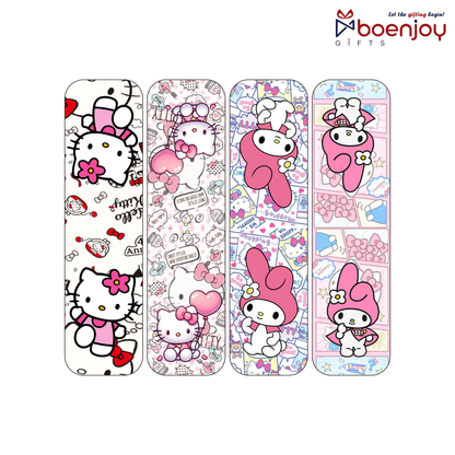 Hello Kitty Bookmark Set of 10-8 Magnetic Bookmarks + 2 Paper Bookmarks for Book Lovers, (11 x 2.9 cm)