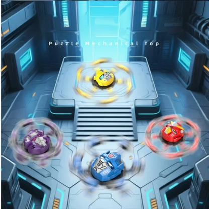 Transforming Robot Spinner Toy Set of 10 for Boys & Girls | 2-in-1 Rotating Robot Toy | Assorted Colours | NO COD