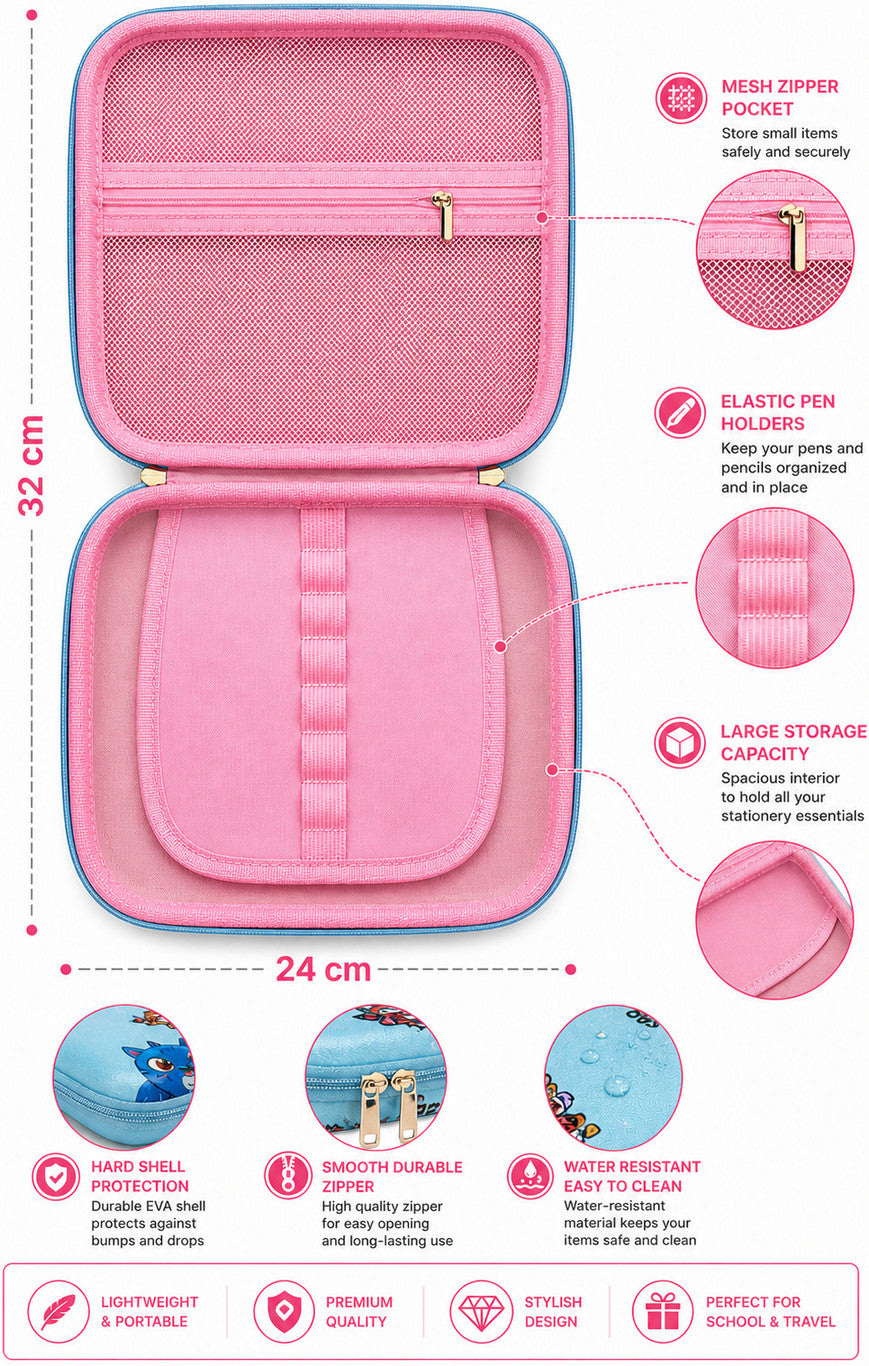 K Pop Demon Hunters Pencil Case Random 1 PCS – Cute Anime Zipper Storage Pouch for Kids Girls Boys School Stationery Organizer