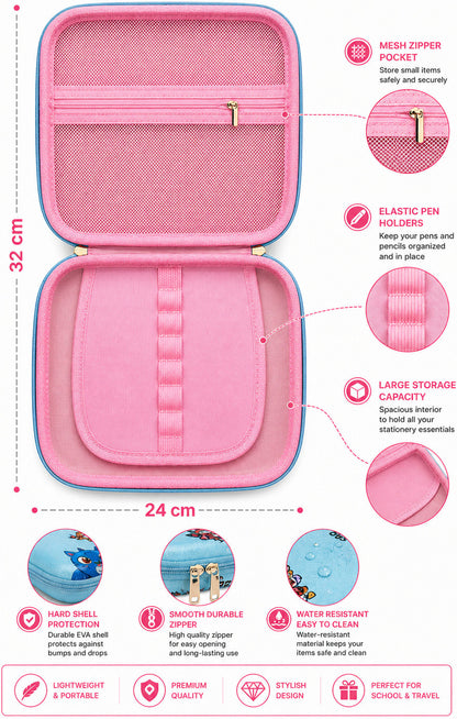 K Pop Demon Hunters Pencil Case Random 1 PCS – Cute Anime Zipper Storage Pouch for Kids Girls Boys School Stationery Organizer