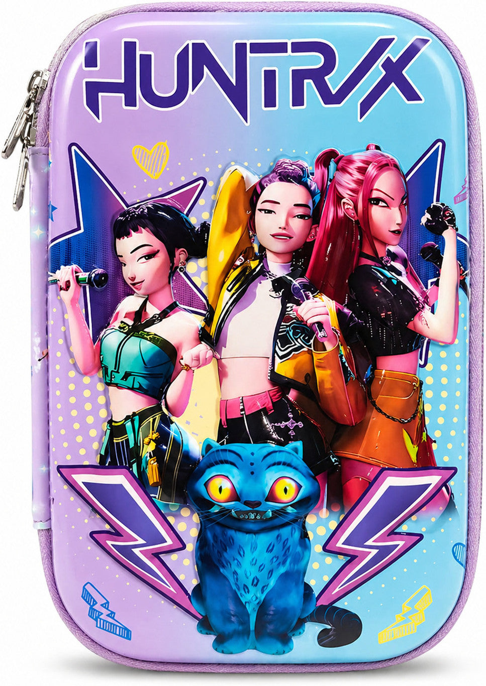 K Pop Demon Hunters Pencil Case Random 1 PCS – Cute Anime Zipper Storage Pouch for Kids Girls Boys School Stationery Organizer