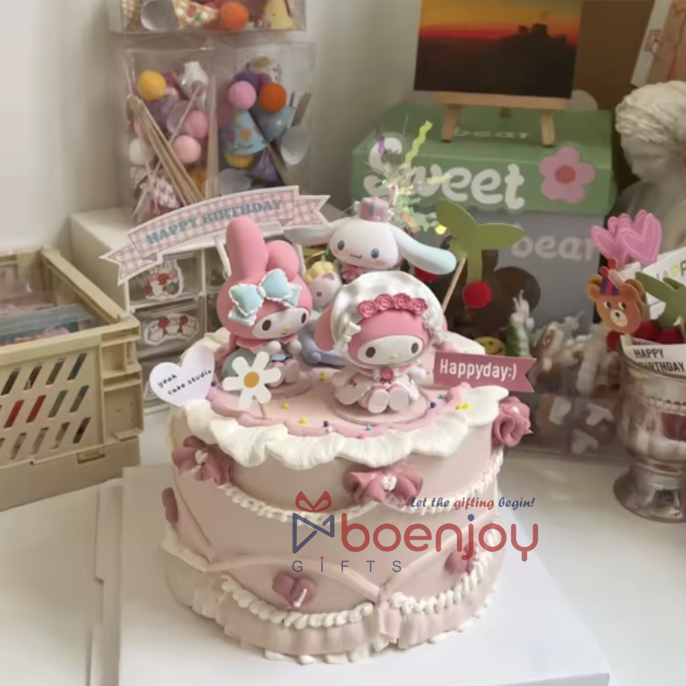 My Melody 6-Piece Collectible Figurine Set | Sanrio Kawaii Collection