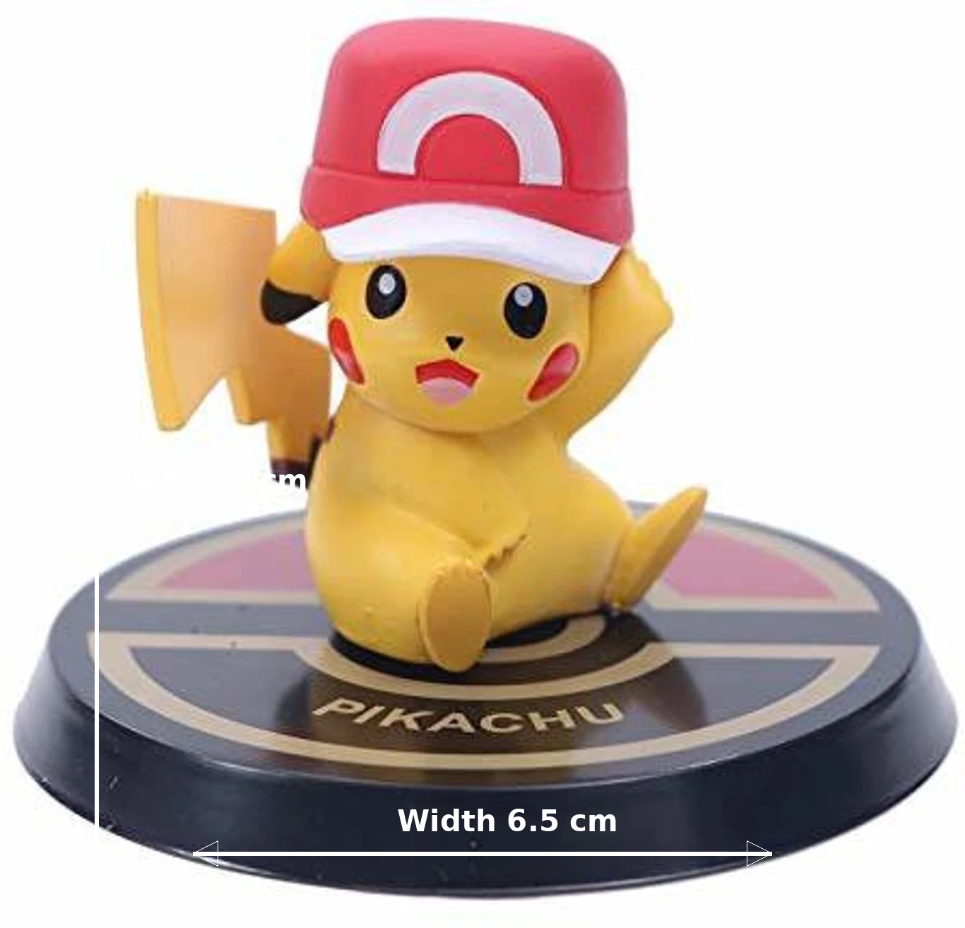 Pokemon Pikachu Mini Figure with Cap | Cute Cartoon Collectible Toy | Desk Decor | Kids Gift | 6 cm Figure