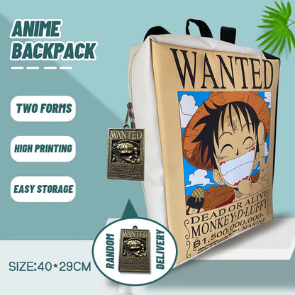 One Piece Luffy Backpack - Stylish & Trendy Bag | Both Backpack or Crossbody Shoulder Bag | Travel Bag with Vibrant Design for Anime Fans | 38 cm | Anime