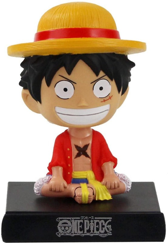 Moneky D Luffy PVC Bobblehead + Phone Holder | Anime ; One Piece |