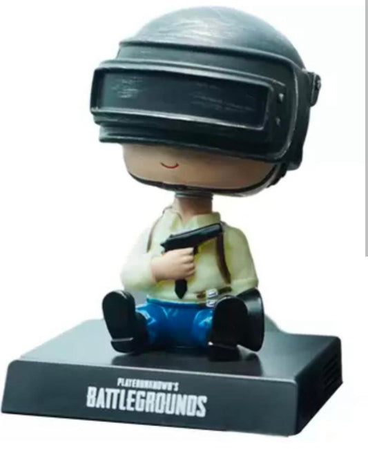 PUBG Boy PVC Bobblehead + Phone Holder + Number Stickers | Online Multiplayer Battle Game |