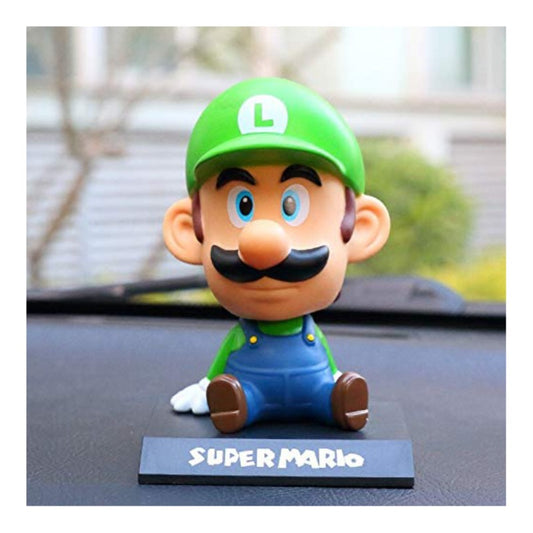 Luigi (Green) PVC Bobblehead + Phone Holder | Video Game ; Super Mario |