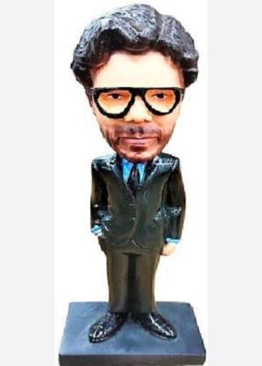 The Professor (Money Heist) Polyresin Bobble Head | 14 Cm | Made In India ; Hand Painted | Heist Crime Drama Netflix Series ; La Casa De Papel |