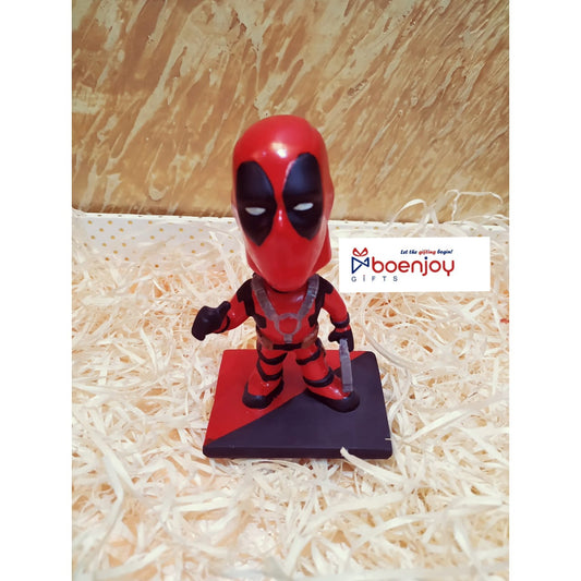 Deadpool With Gun Polyresin Bobble Head | 10 Cm | MCU ; Avengers |