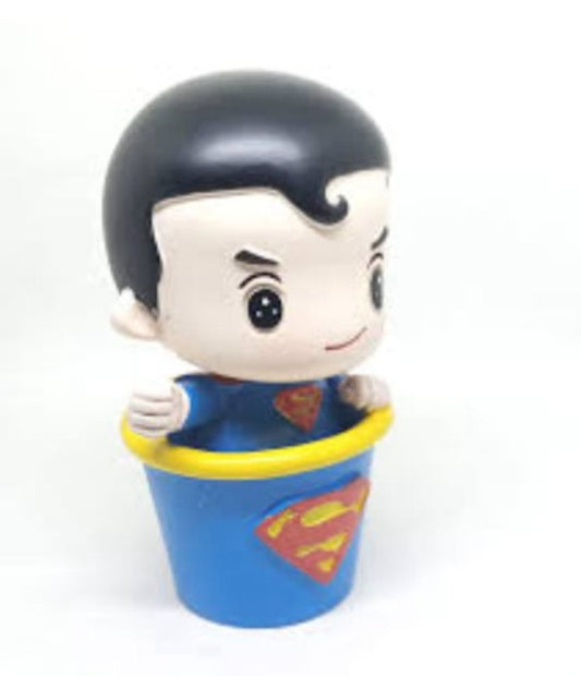 Superman Baby (In A Flower Pot) Polyresin Bobble Head | 10 Cm | Made In India ; Hand Painted | DC ; Justice League |