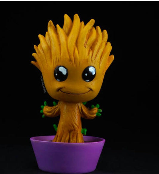 Groot In A Flower Pot Polyresin Bobble Head | 12 Cm | Made In India ; Hand Painted | MCU ; Avengers |