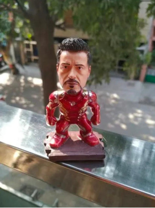 Ironman Toy Stark Polyresin Bobble Head | 10 Cm | Hand Painted | Made In India |  MCU ; Avengers |