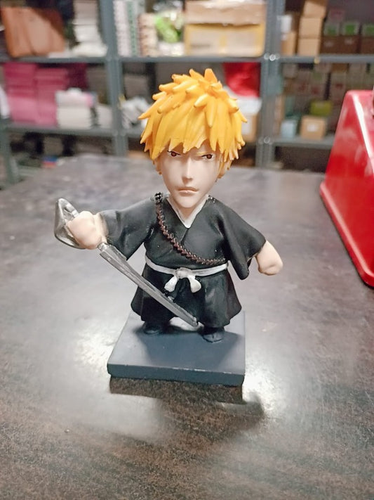 Bleach Polyresin Bobble Head | 12 Cm | Made In India ; Hand Painted | Ichigo Kurosaki ; Anime |