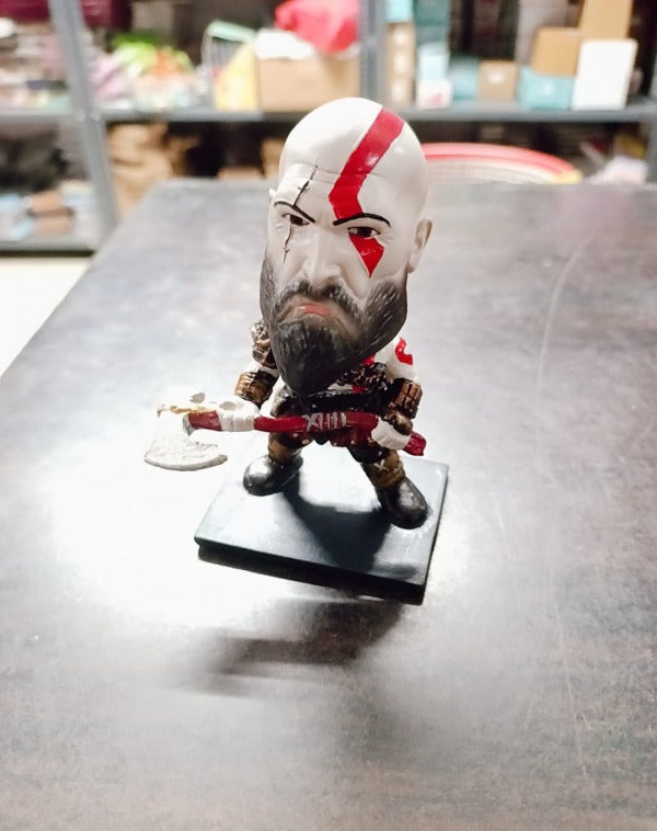 Kratos Polyresin Bobble Head | 13 Cm | Made In India ; Hand Painted | Gaming ; God of War |