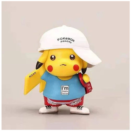 Pokemon Pikachu Blue Cartoon Action Figures- 1 Pc Only | 9.5 cm | for Car Dashboard, Office Desk/Study Table