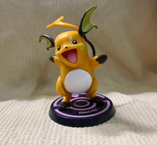 Pokemon Cartoon Action Figures- 1 Pc | 9.5 cm | Raichu for Car Dashboard, Office Desk/Study Table