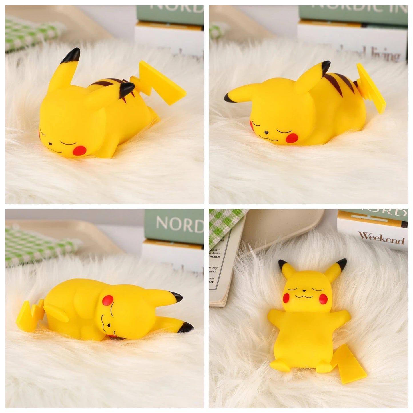 Pokemon Pikachu Lamp | Sleeping Pikachu | Warm Yellow Light | Anime