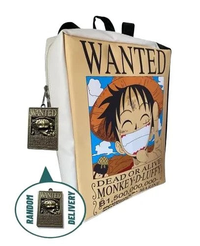 One Piece Luffy Backpack - Stylish & Trendy Bag | Both Backpack or Crossbody Shoulder Bag | Travel Bag with Vibrant Design for Anime Fans | 38 cm | Anime