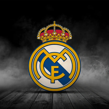 Real Madrid Coloured Wooden Crest | 14 inch x 11 inch