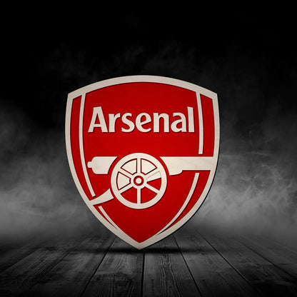 Arsenal Coloured Wooden Crest | 12 inch x 12 inch