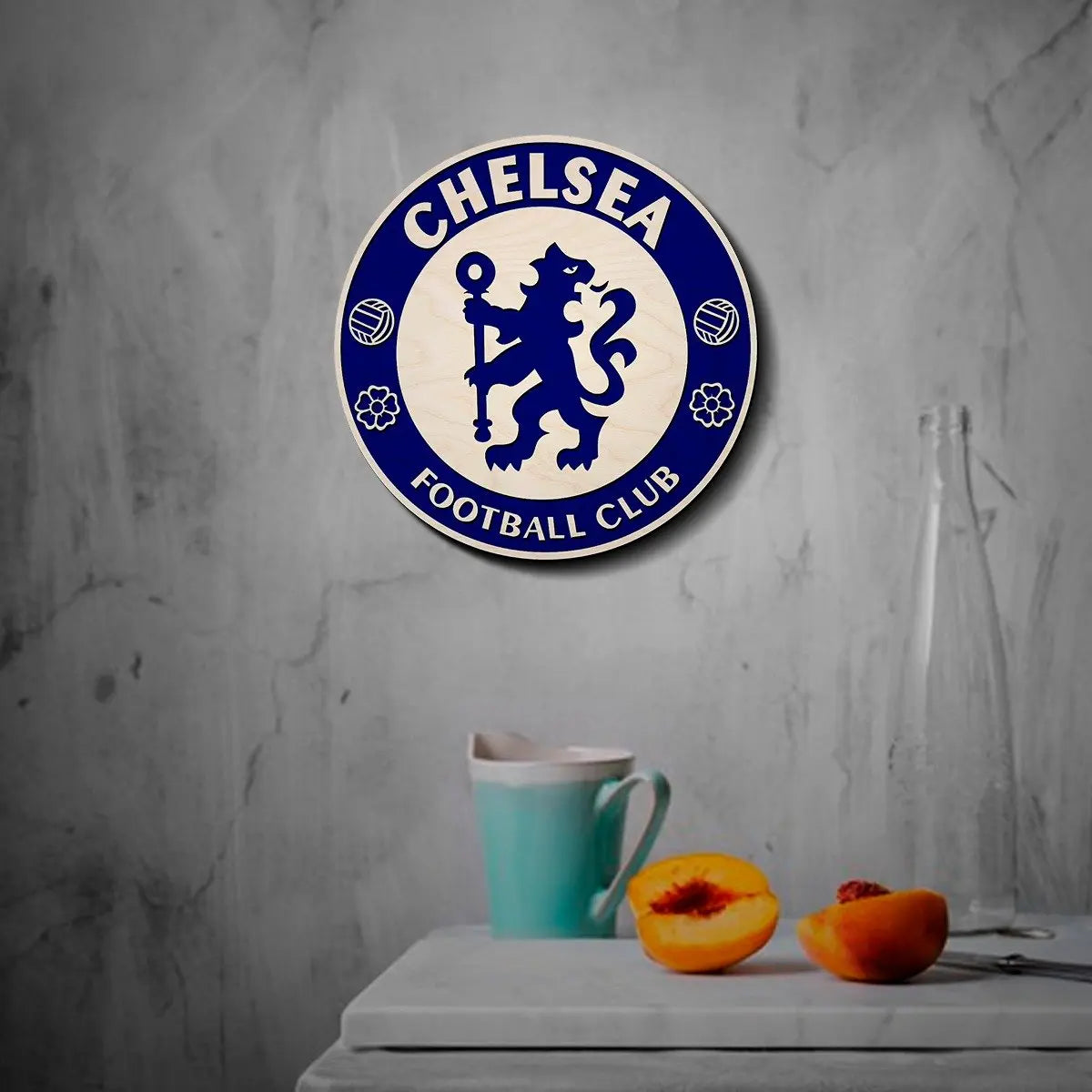 Chelsea Coloured Wooden Crest | 12 inch x 12 inch