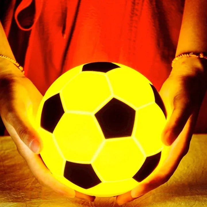 Football Yellow Silicone Touch LED Lamp | USB Rechargeable | Batteries Not Required | 3 Level Brightness |